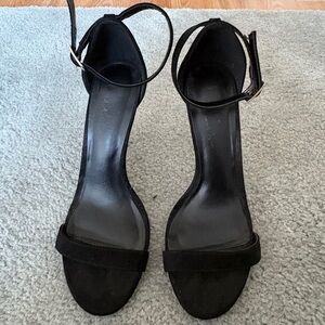 Lulus Womens US 6 1/5 Black Strap Heels (4”)